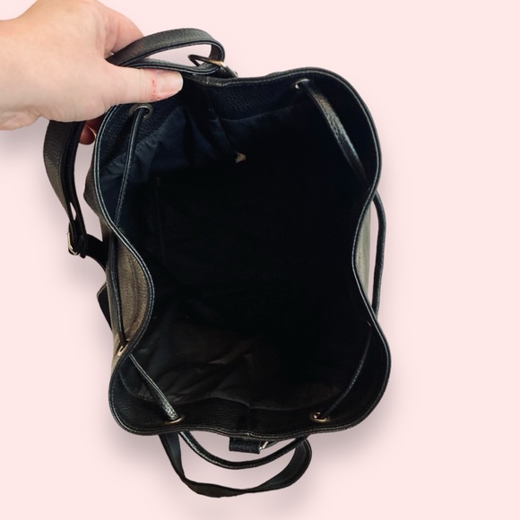 Monteil Paris Logo Black Bucket Drawstring Bag - Picture 6 of 14